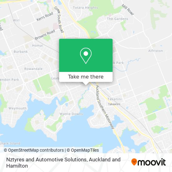 Nztyres and Automotive Solutions map