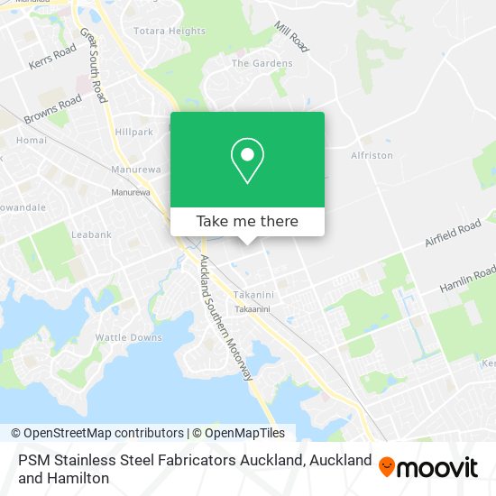 PSM Stainless Steel Fabricators Auckland map