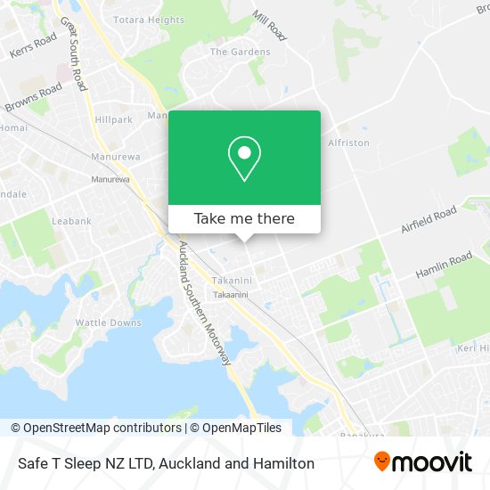 Safe T Sleep NZ LTD map