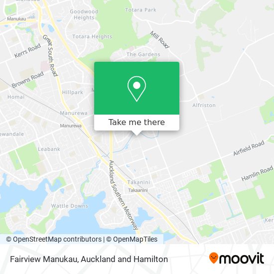 Fairview Manukau map