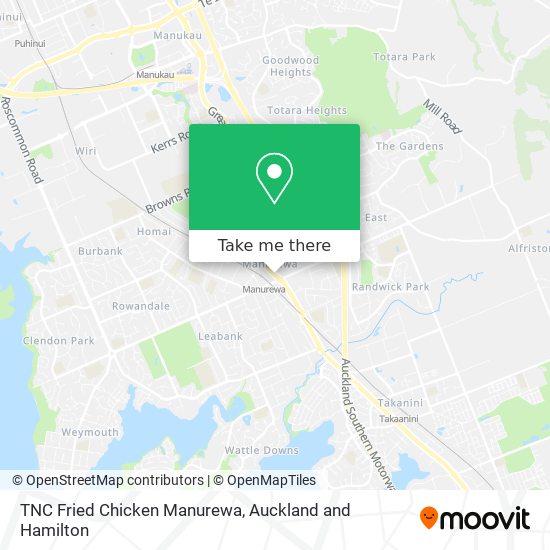 TNC Fried Chicken Manurewa map