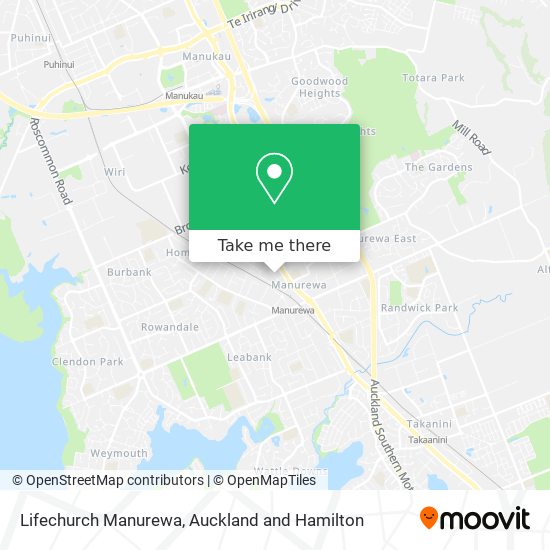 Lifechurch Manurewa map