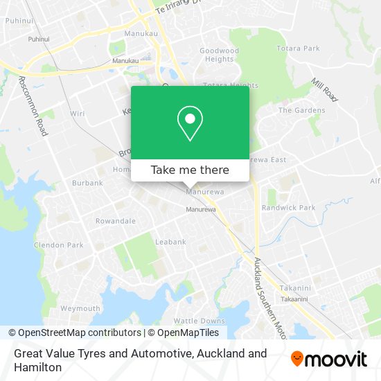 Great Value Tyres and Automotive map