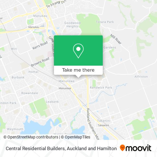 Central Residential Builders map