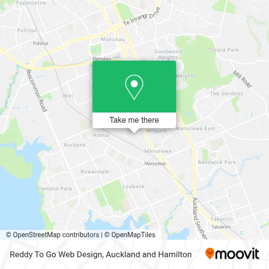 Reddy To Go Web Design map