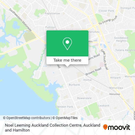 Noel Leeming Auckland Collection Centre map