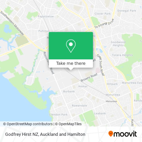 Godfrey Hirst NZ map
