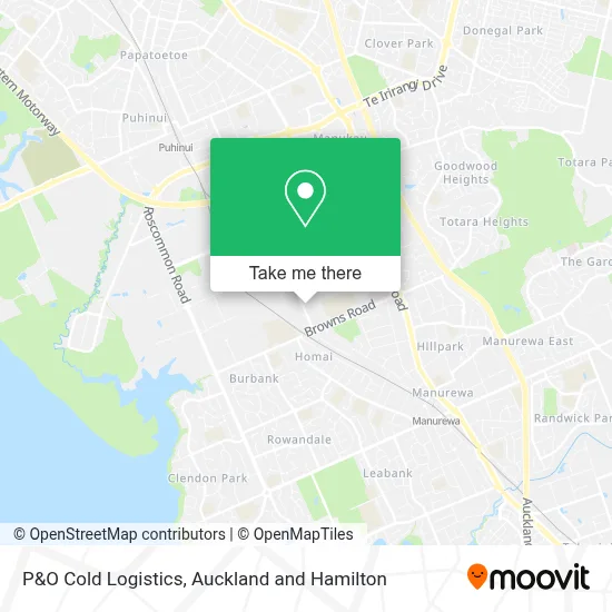 P&O Cold Logistics map