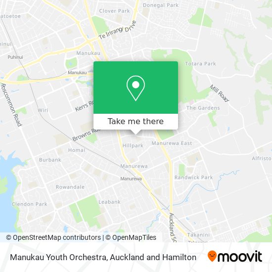 Manukau Youth Orchestra map