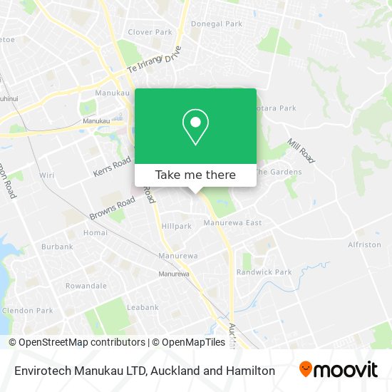 Envirotech Manukau LTD map