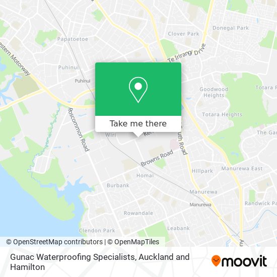 Gunac Waterproofing Specialists map