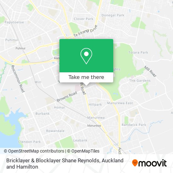 Bricklayer & Blocklayer Shane Reynolds map