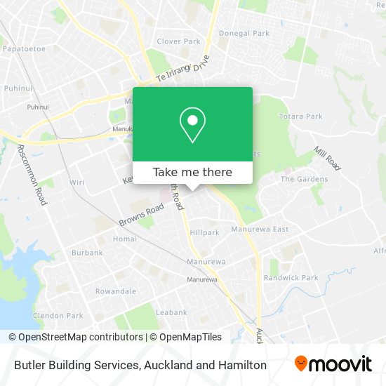 Butler Building Services map