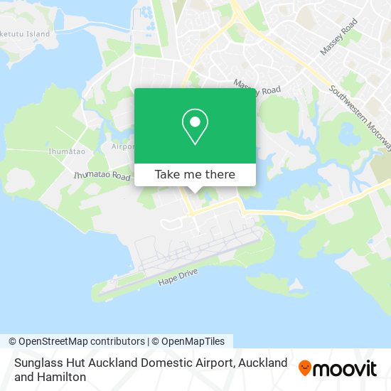 Sunglass Hut Auckland Domestic Airport map