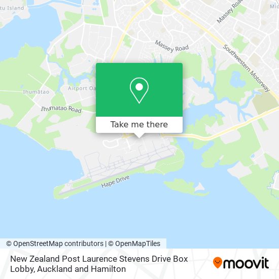 New Zealand Post Laurence Stevens Drive Box Lobby map