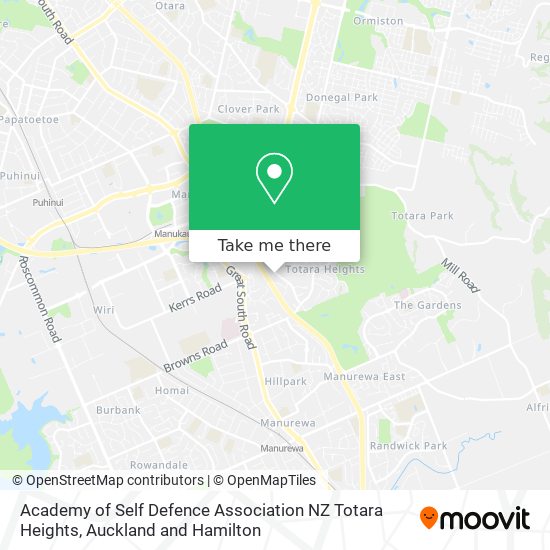 Academy of Self Defence Association NZ Totara Heights地图