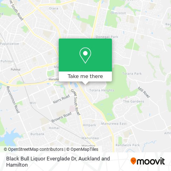 Black Bull Liquor Everglade Dr map