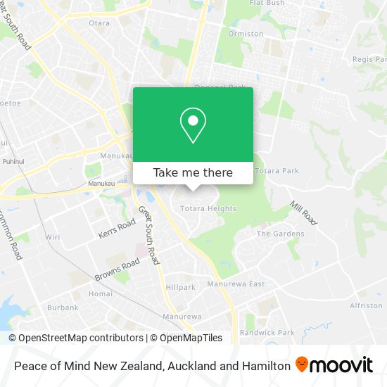 Peace of Mind New Zealand地图