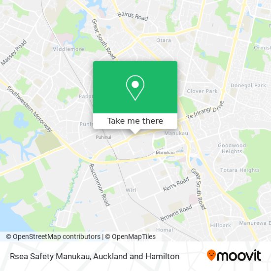 Rsea Safety Manukau map