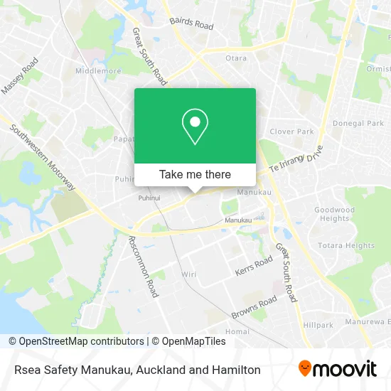 Rsea Safety Manukau map