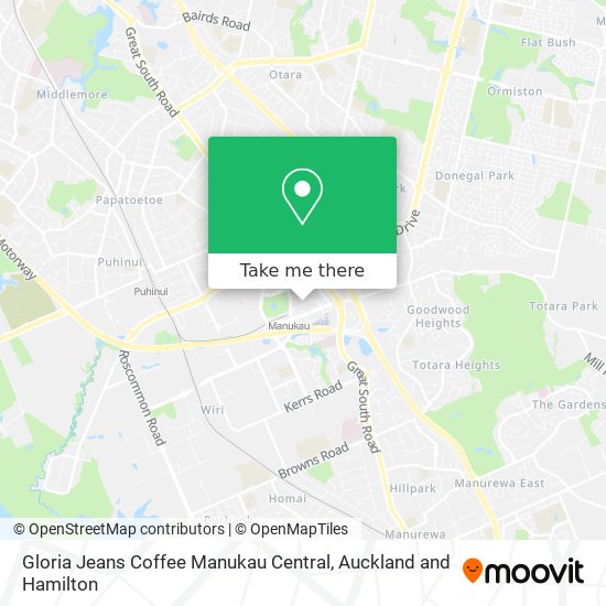 Gloria Jeans Coffee Manukau Central map