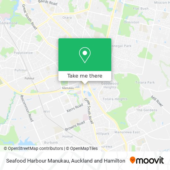 Seafood Harbour Manukau map