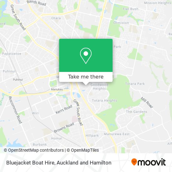 Bluejacket Boat Hire map