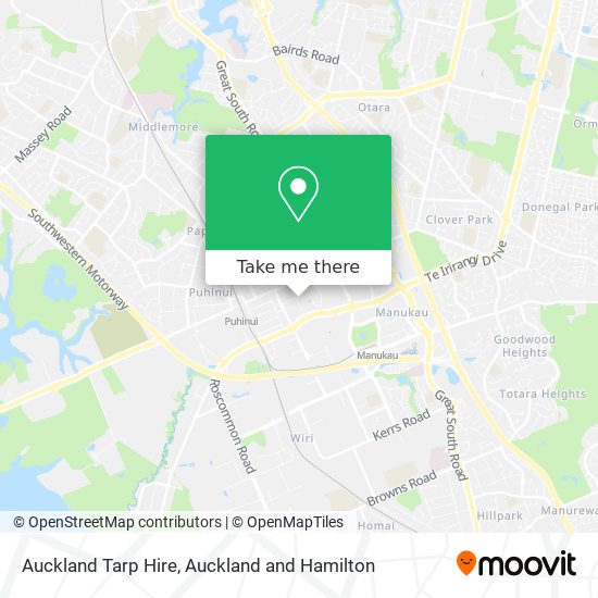 Auckland Tarp Hire map