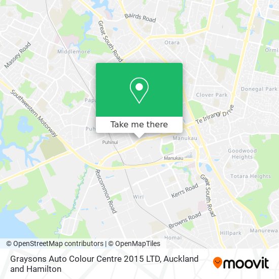 Graysons Auto Colour Centre 2015 LTD map