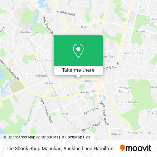 The Shock Shop Manukau map