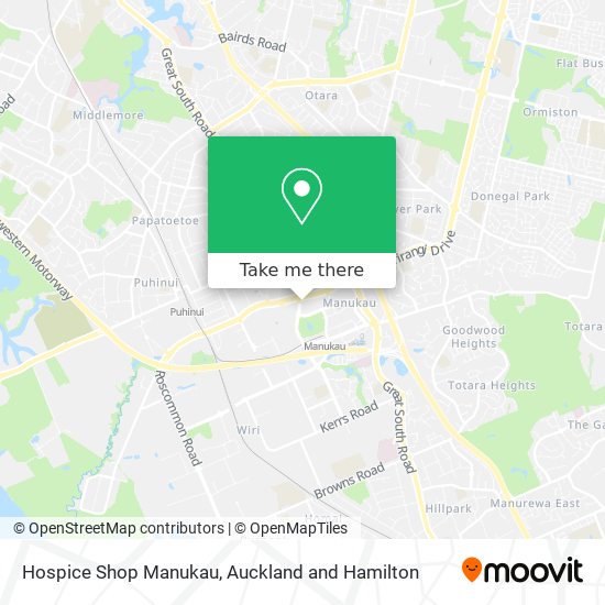 Hospice Shop Manukau map