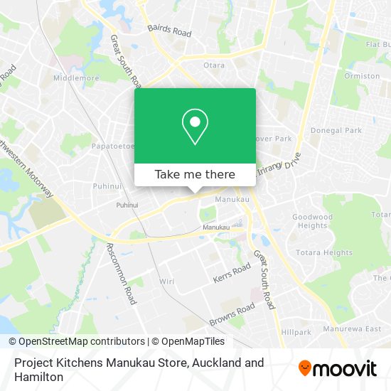 Project Kitchens Manukau Store map
