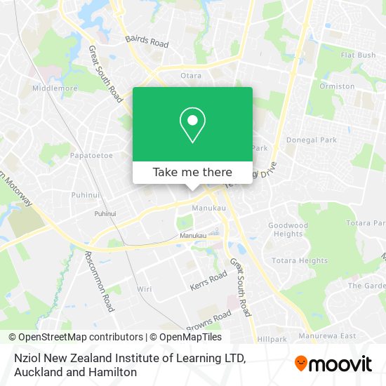 Nziol New Zealand Institute of Learning LTD map