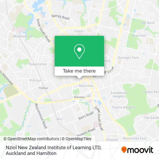 Nziol New Zealand Institute of Learning LTD地图