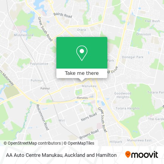 AA Auto Centre Manukau map