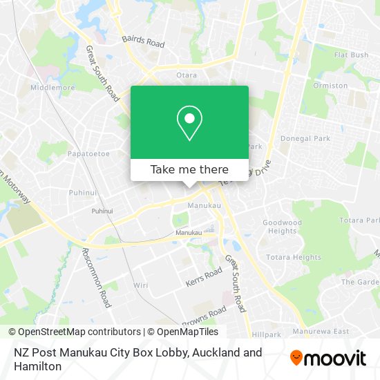 NZ Post Manukau City Box Lobby map