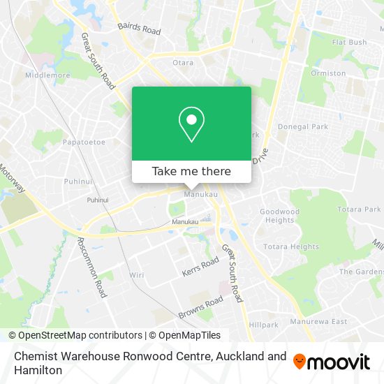 Chemist Warehouse Ronwood Centre map