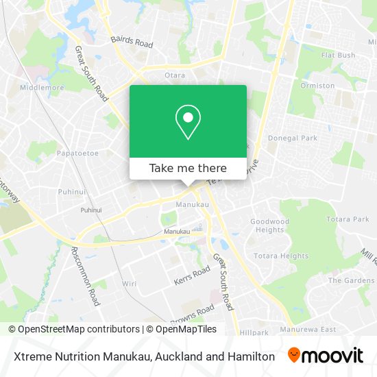 Xtreme Nutrition Manukau map