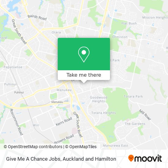 Give Me A Chance Jobs map