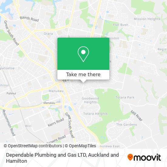 Dependable Plumbing and Gas LTD map