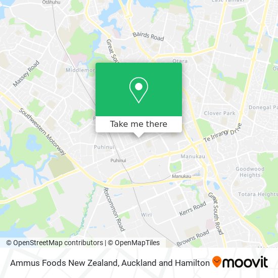 Ammus Foods New Zealand map