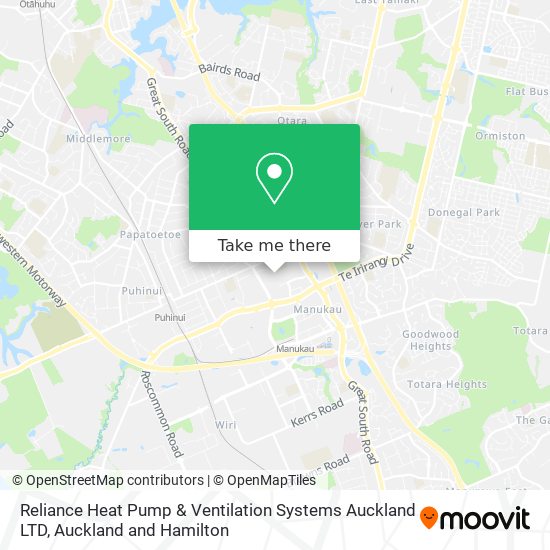 Reliance Heat Pump & Ventilation Systems Auckland LTD map