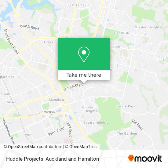 Huddle Projects map