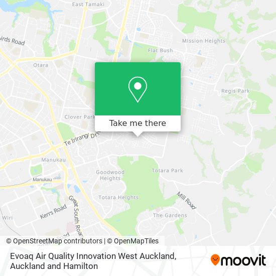 Evoaq Air Quality Innovation West Auckland map