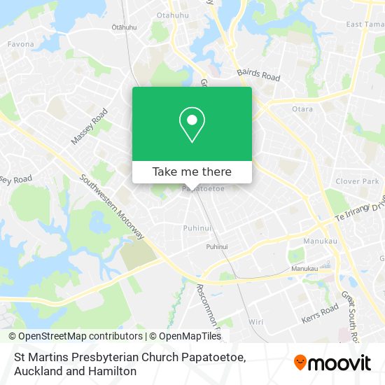 St Martins Presbyterian Church Papatoetoe map