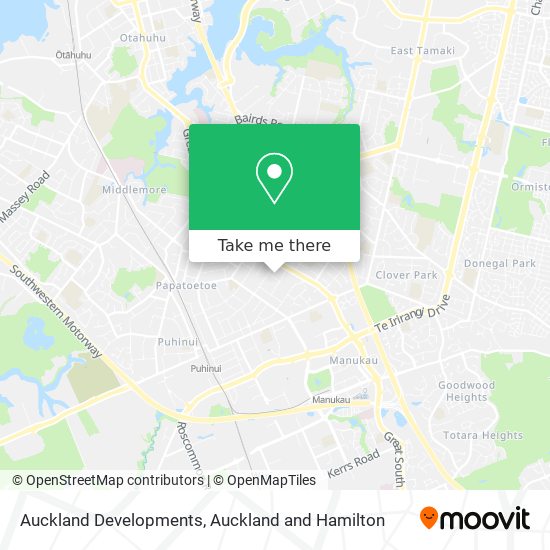 Auckland Developments map