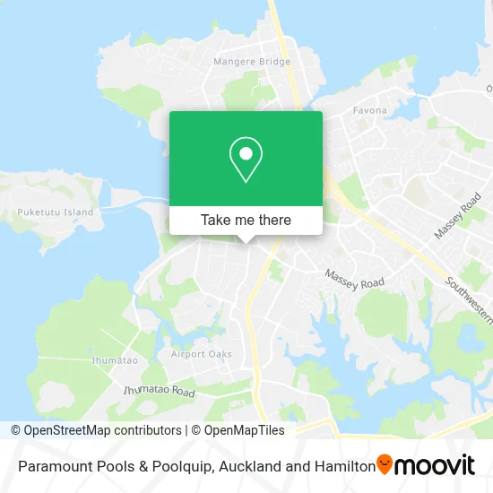 Paramount Pools & Poolquip map