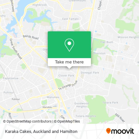 Karaka Cakes map