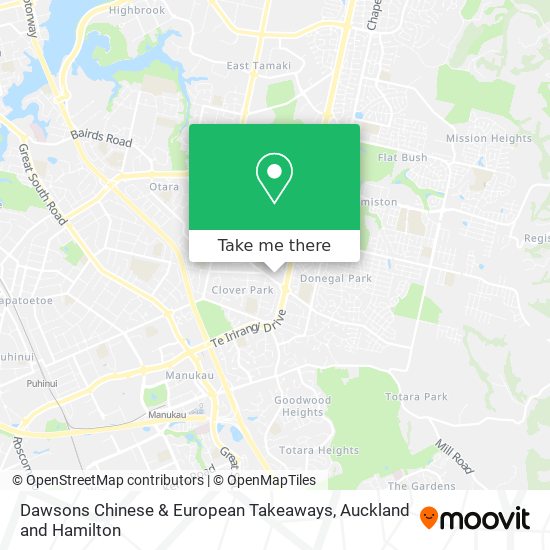 Dawsons Chinese & European Takeaways map