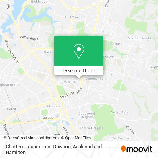 Chatters Laundromat Dawson map